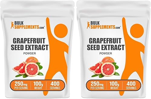 Miniatura 10 de BULKSUPPLEMENTS.COM Extracto de semilla de pomelo en polvo, suplementos de pomelo, extracto de semilla de cítricos, 250 mg por porción, suplemento