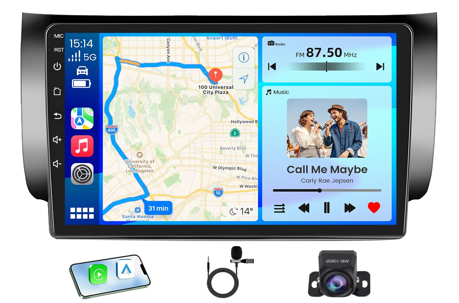 Car Radio for Nissan Sentra 2013-2017: 10 Inch Upgrade 1280 * 800 Touchscreen Car Stereo with Carplay Android Auto GPS 5GWiFi Bluetooth SWC FM 1080P