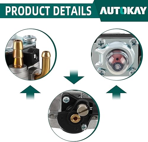 Miniatura 6 de AUTOKAY Carburador 309375002 para Homelite Ryobi RY34426 RY34007 S430 C430 X430 30cc RY34441 RY34427 RY34421 RY34446 RY34006 con chispa Enchufe