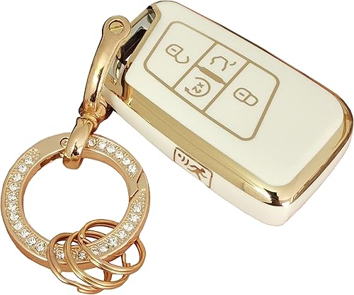 Funda para llavero VW llavero dorado de TPU para Volkswagen Atlas Jetta Passat Arteon Tiguan blanco y dorado