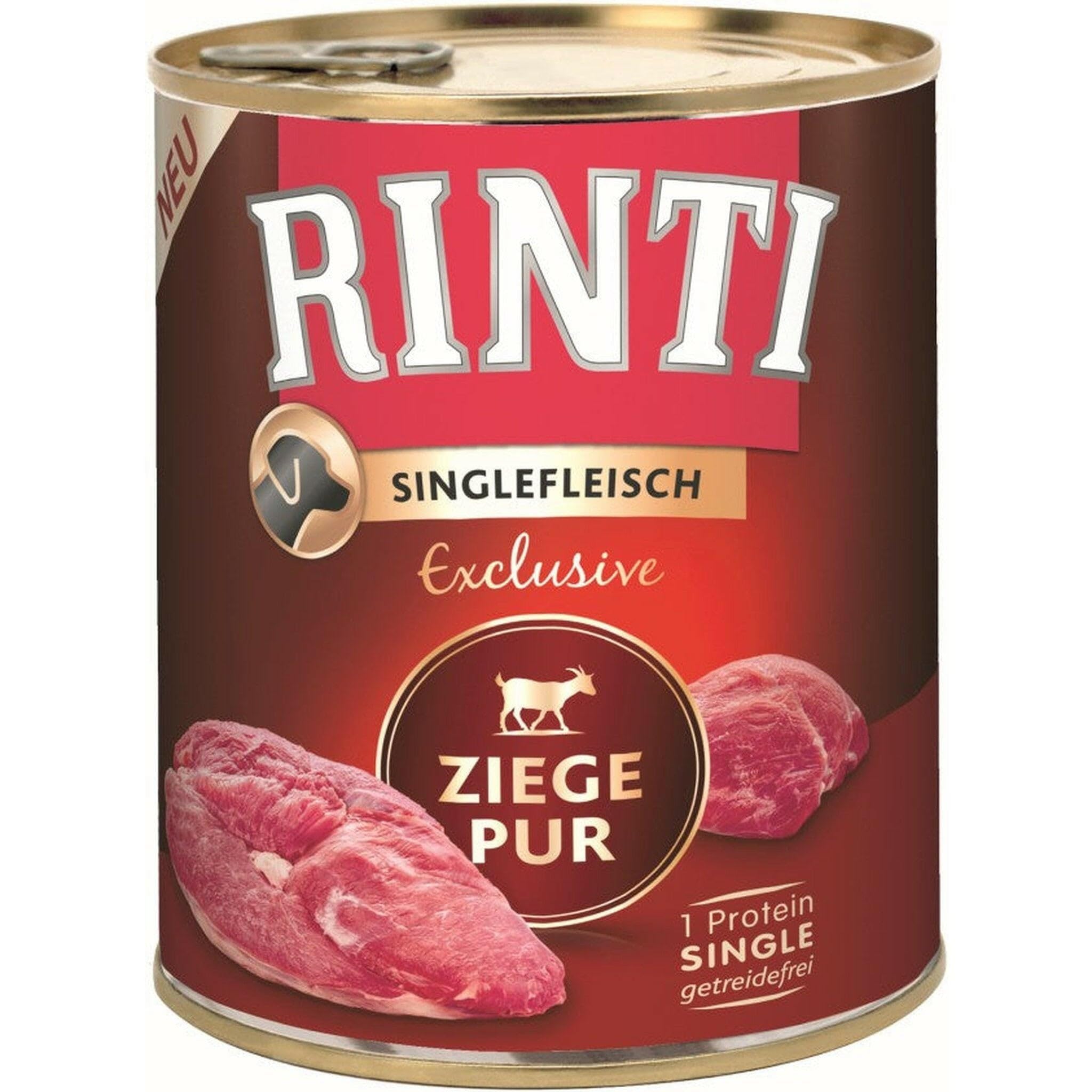 Rinti Singlefleisch Exclusive Ziege Pur | 6X 800g Hundefutter nass