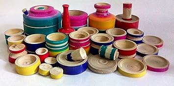 Wood Eco Friendly Wooden Kids Toy Kitchen Set/Choppu Jaman Multicolour 32 Pcs