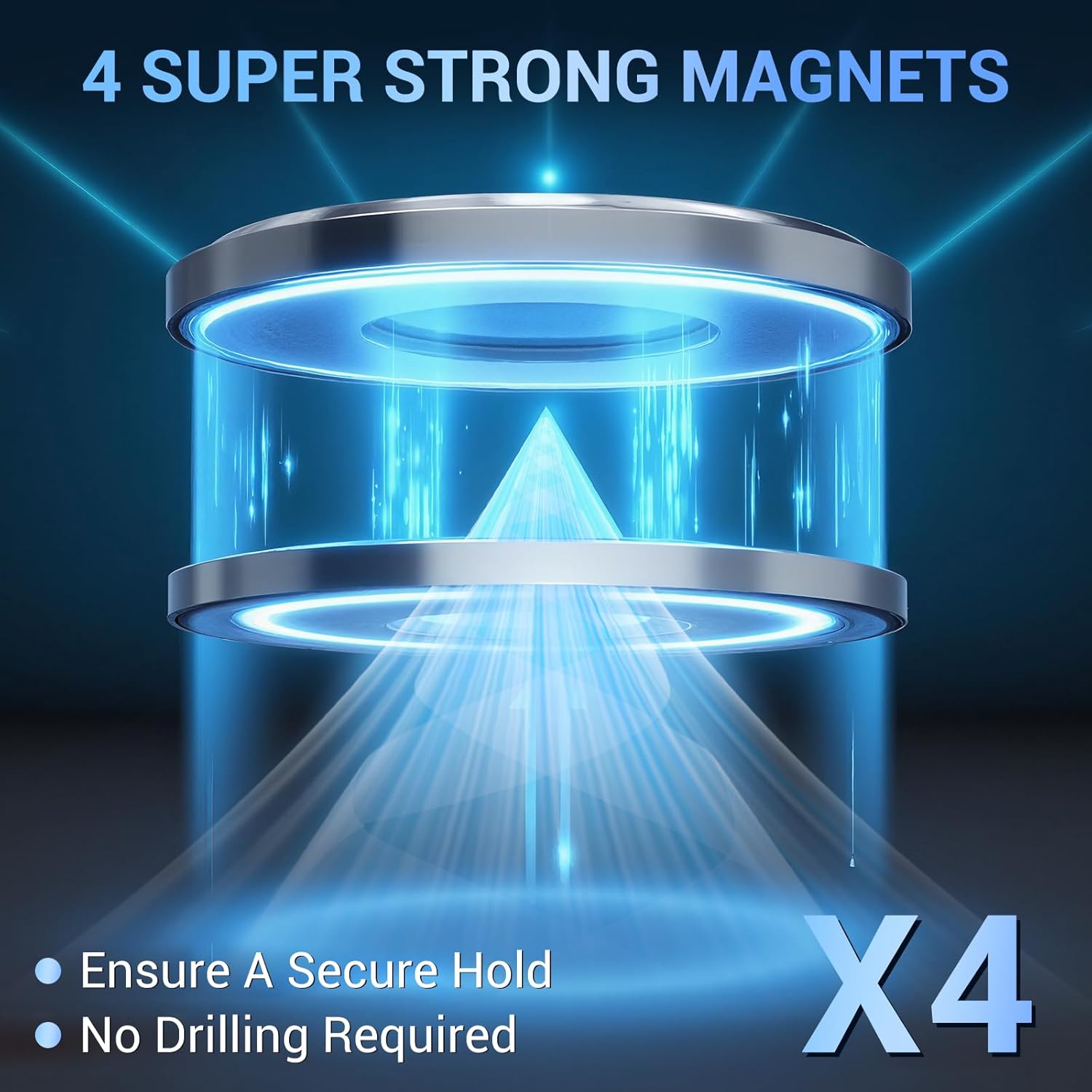 Triple Magnetic Flag Pole Holder for 5th Wheel RV Hitch – Magnets RV Flag Mount with 90° Adjustable Angle, No-Drill Flag Pole Bracket for Camper, Trailer & Fifth Wheel, Fit 0–1.25" Flag Pole - Image 4