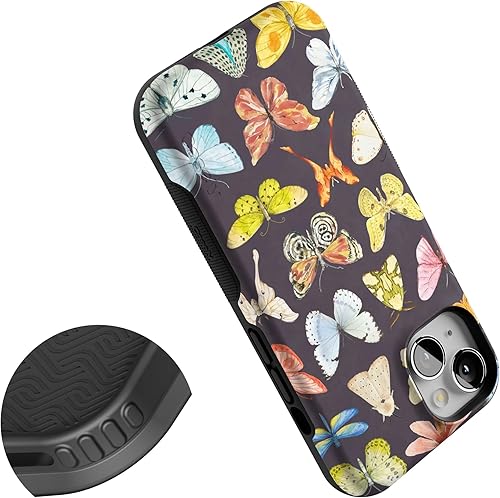 Vista 290 de Casely Funda para iPhone 13 Compatible con MagSafe Color Splash de medianoche Funda retro abstracta Color de medianoche Splash Abstracto