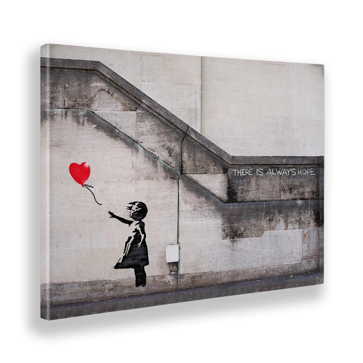 Giallobus - Cuadro - Banksy - Niña En Bicicleta Hula Hoop - Lona Telar