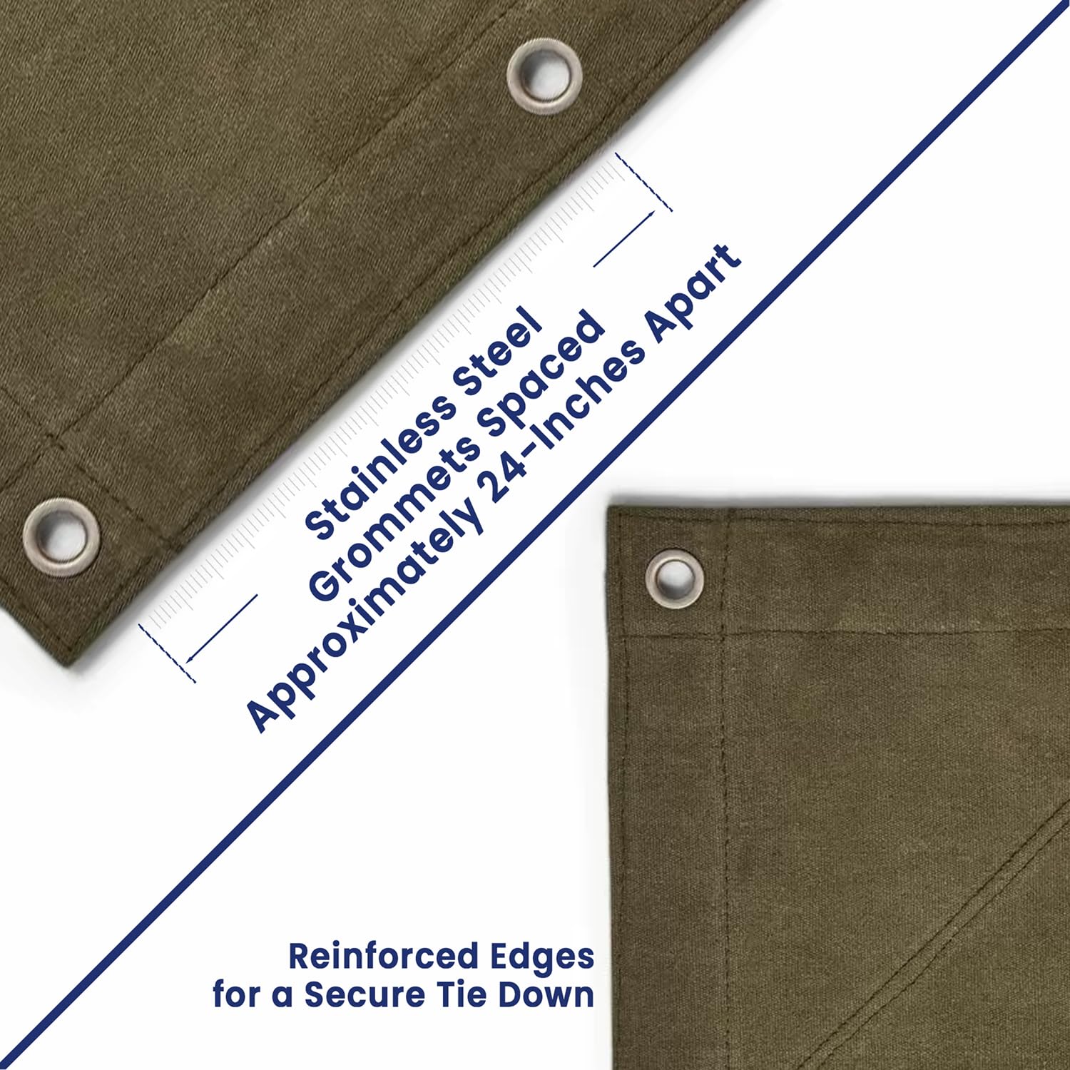 Amazon.com: Tarps Now 20x20 ft Heavy Duty Canvas Tarp, 36 Mil, 16