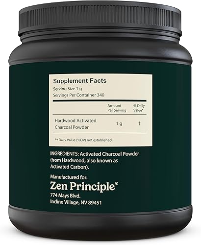 Miniatura 2 de Polvo de carbón activado con principio zen solo de árboles de madera dura de Estados Unidos. Todo natural. Blanquea los dientes, rejuvenece la piel