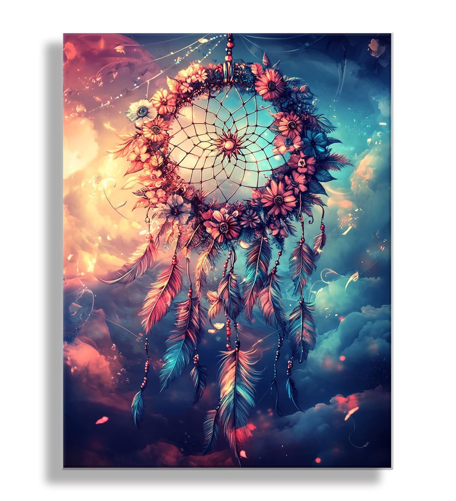 Dipingere con i Numeri Adulti sogno Cacciatore di sogni, Quadri da Dipingere Numerati Fai Da Te per Principianti, Olio Pittura di Numeri Kit, Hobby Creativi Adulti, Decorazioni Casa 90x120cm Q3S-848