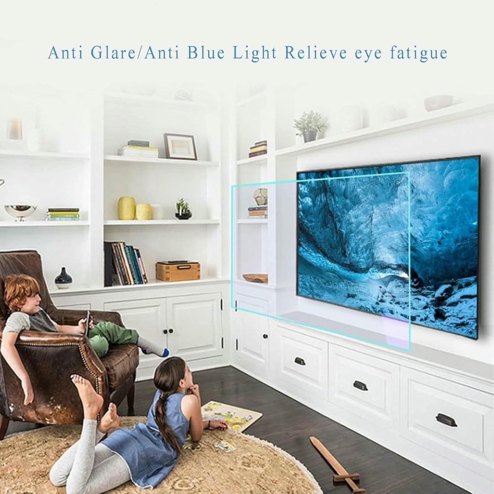 Pellicola protettiva opaca antiriflesso per schermo TV, filtro luce blu, riduce l'affaticamento degli occhi, alto tasso di riflessione per LCD, LED, OLED HDTV