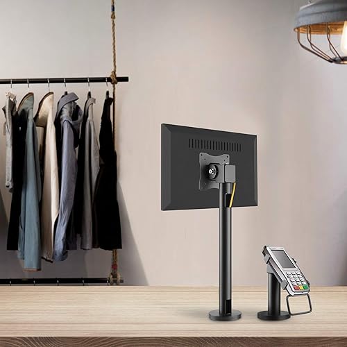 Miniatura 2 de Mount-It! Soporte de registro de punto de venta para estaciones de pago y pantallas con patrones VESA  Base atornillada, compatible con VESA 75, 100