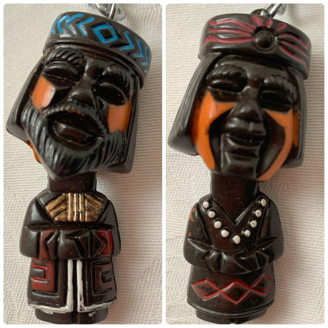 Amazon.co.jp: レトロ アイヌ 木彫り キーホルダー 北海道 民芸品 