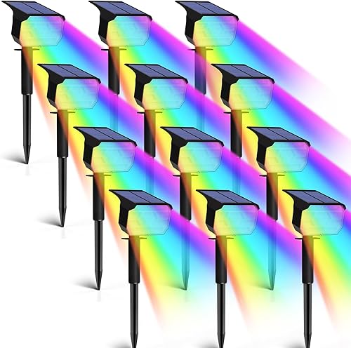 Luces solares impermeables, 7 modos, luces solares de Navidad, 29 LED, coloridos focos solares para jardín, 2 formas de montaje, luces solares para