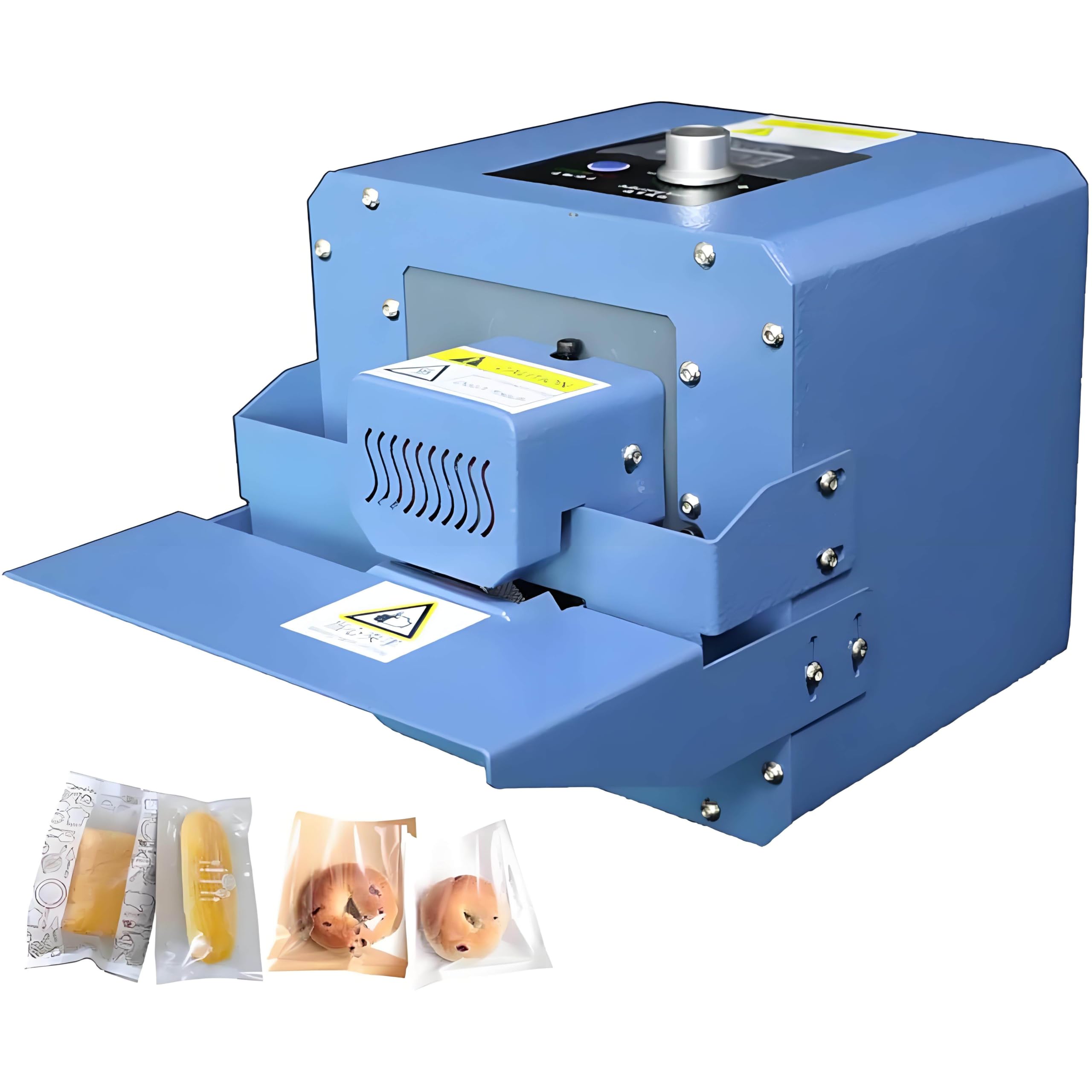 Selladora térmica automática de bolsas de plástico de 300 W, selladora de banda continua de 6 m/min, temperatura y velocidad ajustables, para todo tipo de bolsas de plástico.