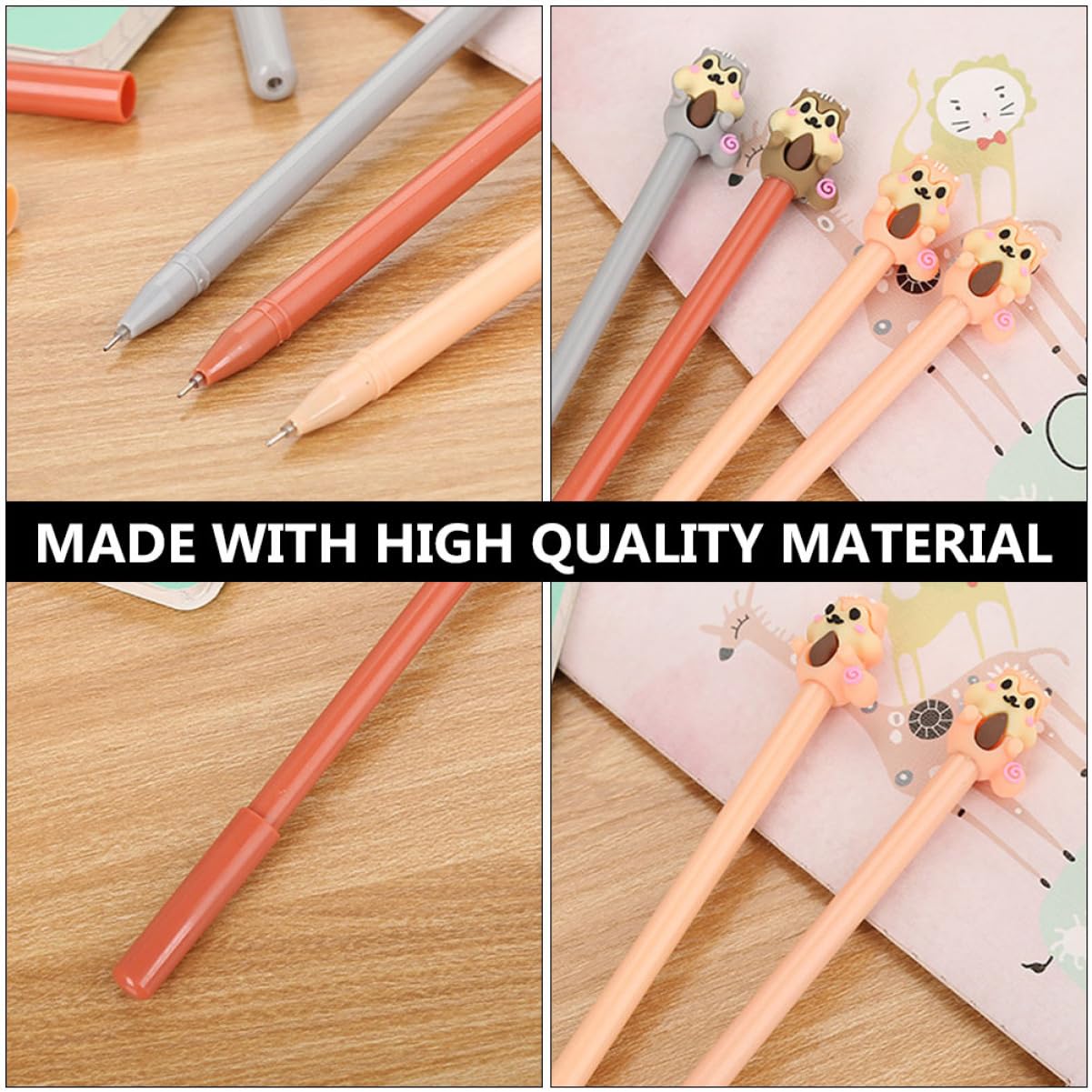 MAGICLULU 30pezzi Pz Penne Gel Adorabili Forma Di Scoiattolo Per Studenti Di Cancelleria Creativa Stili multipli
