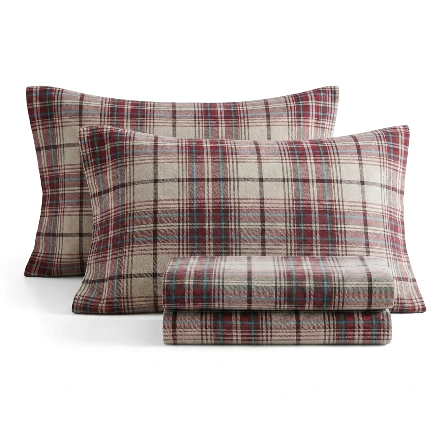 Eddie Bauer Flanell-Bettwäsche-Set Mont Lake Plaid Hütte Queen Montlake Plaid