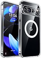 Vista 28 de CANSHN Funda magnética para Google Pixel 9 Pro XL (6.8 pulgadas), mejorada [protección completa de la cámara] [compatible con Magsafe]