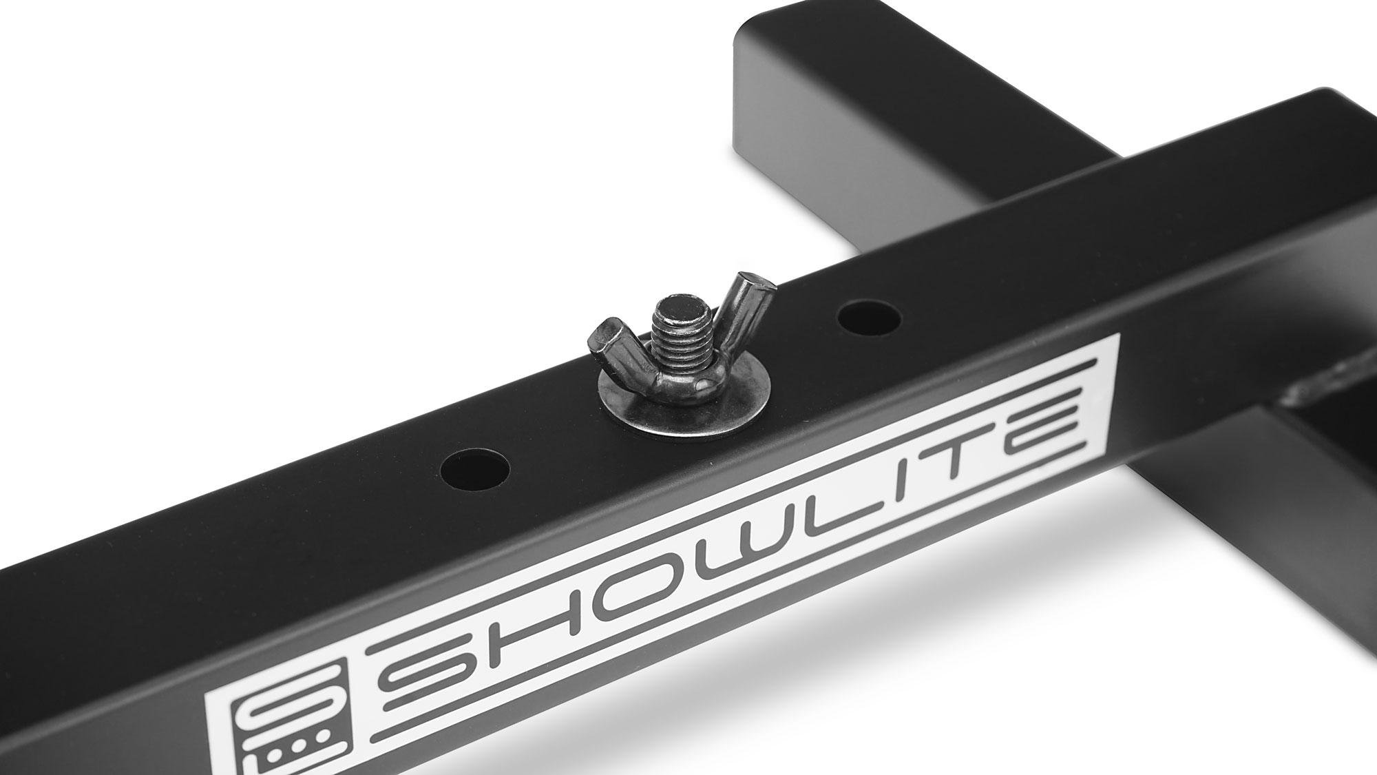 Set da 2 Supporti da Terra Showlite FLS-10 PAR (Supporti da terra per posizionare faretti, base 26 x 25,5 cm, altezza 6 cm, struttura robusta, impilabili) Nero