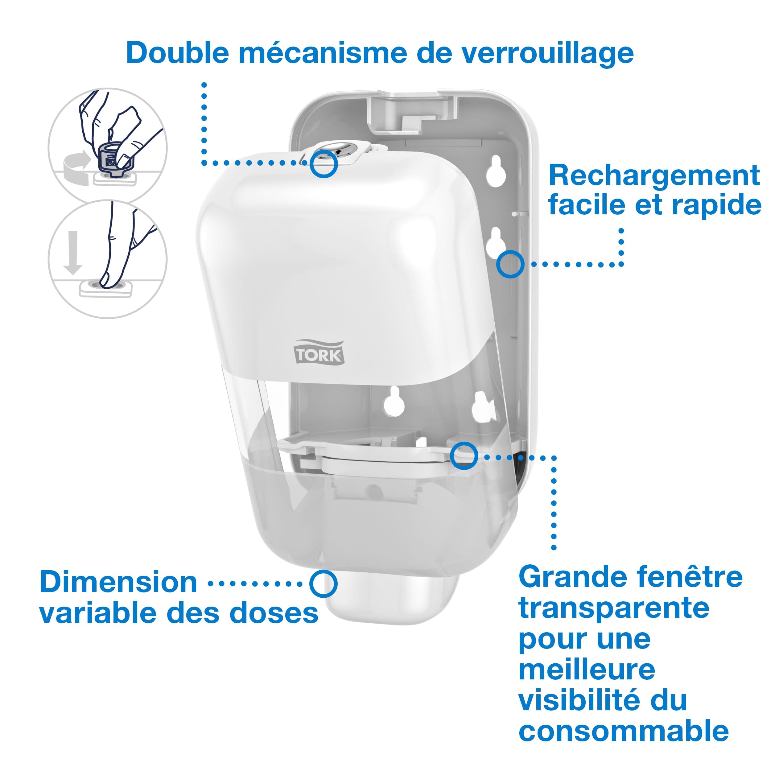 Tork Elevation 565200 Mini Soap and Sanitizer Dispenser White S5 Consumables Foam, Liquid, Gel and Cream