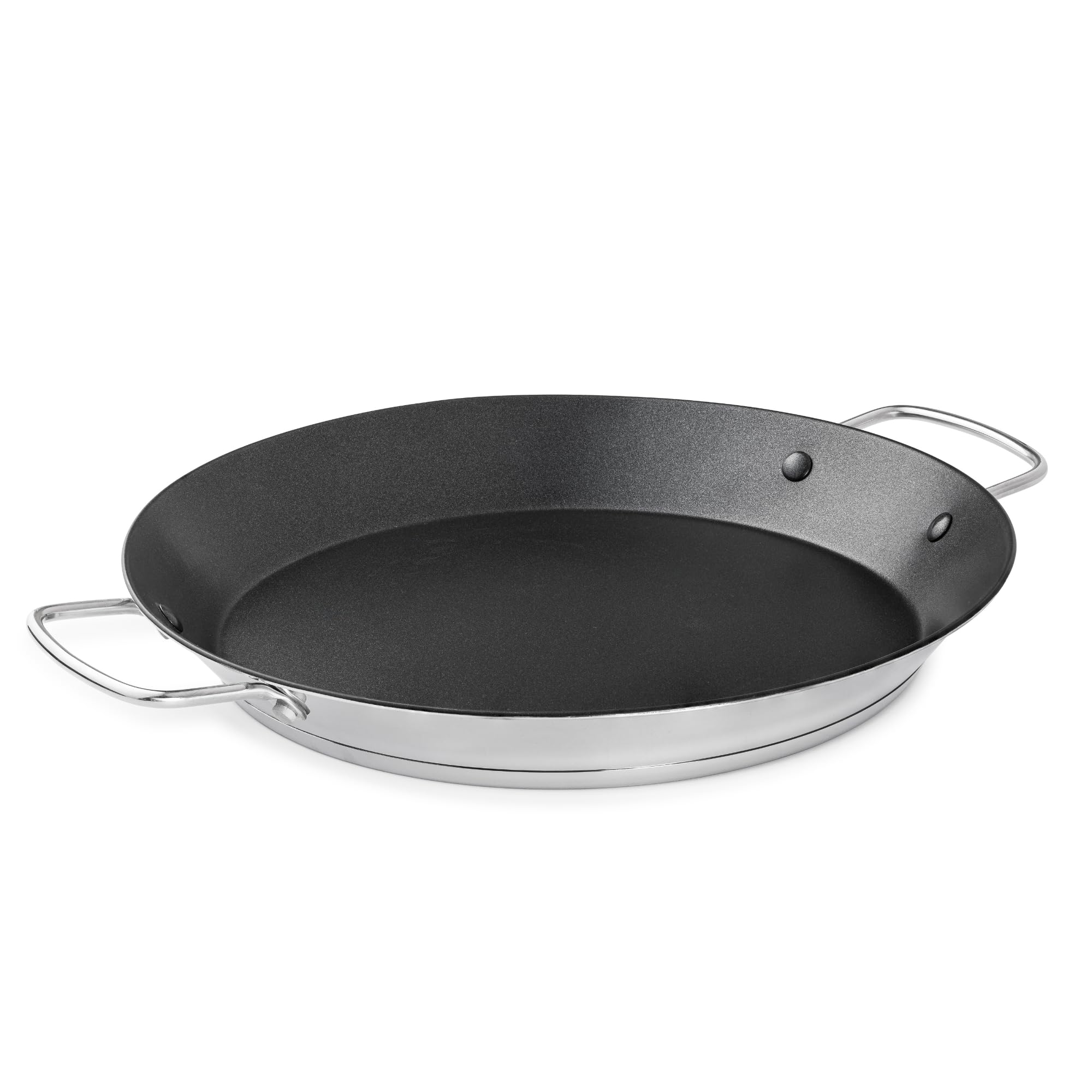 Castey - Paellera Inox Essentials, EA-V36, Color plata, 36 cm, Acero inoxidable, Recubrimiento antiadherente, libre de PFOA, Apta para todas las cocinas.