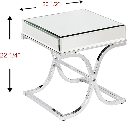 Miniatura 3 de Furniture HotSpot Mesa auxiliar Ava Mirrored - Cromo