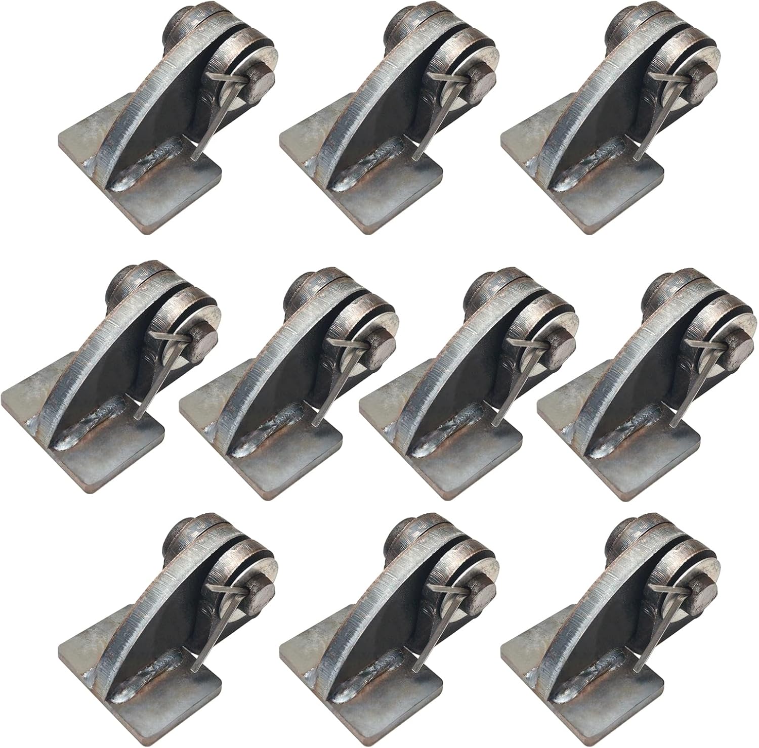 10pcs Weld-On Dump Truck Hinges, Trailer Body Hinges for Tractor Carriage Tailgates, Dump Trailer Door Hinges
