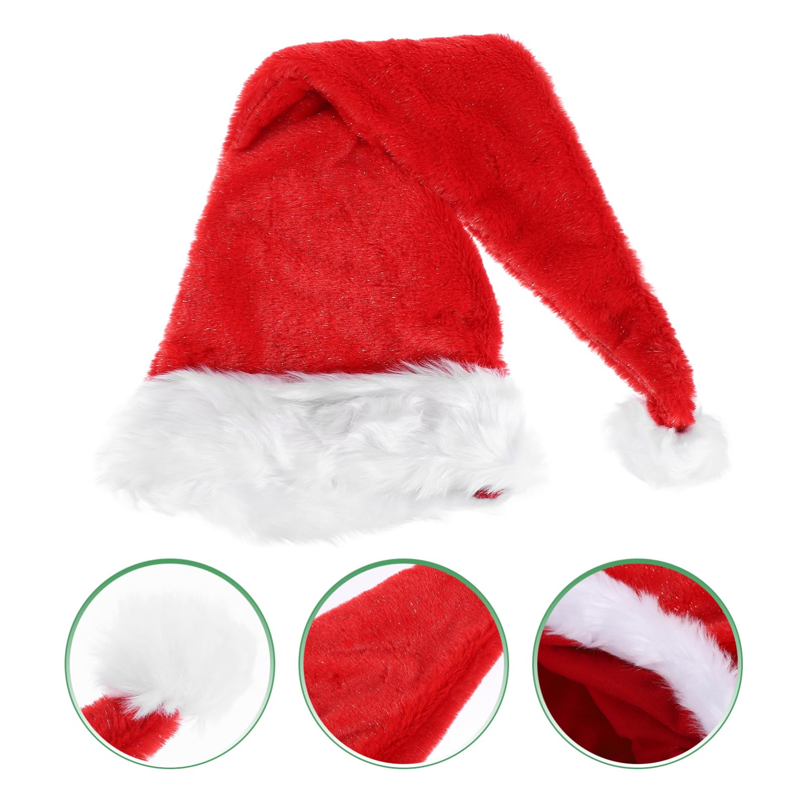 BESTYASH sombrero de Santa adulto interior alegre feo christmas hat sombreros navideños christmas decoration sombrero de navidad Gorro de Papá Noel de Navidad Felpa rojo