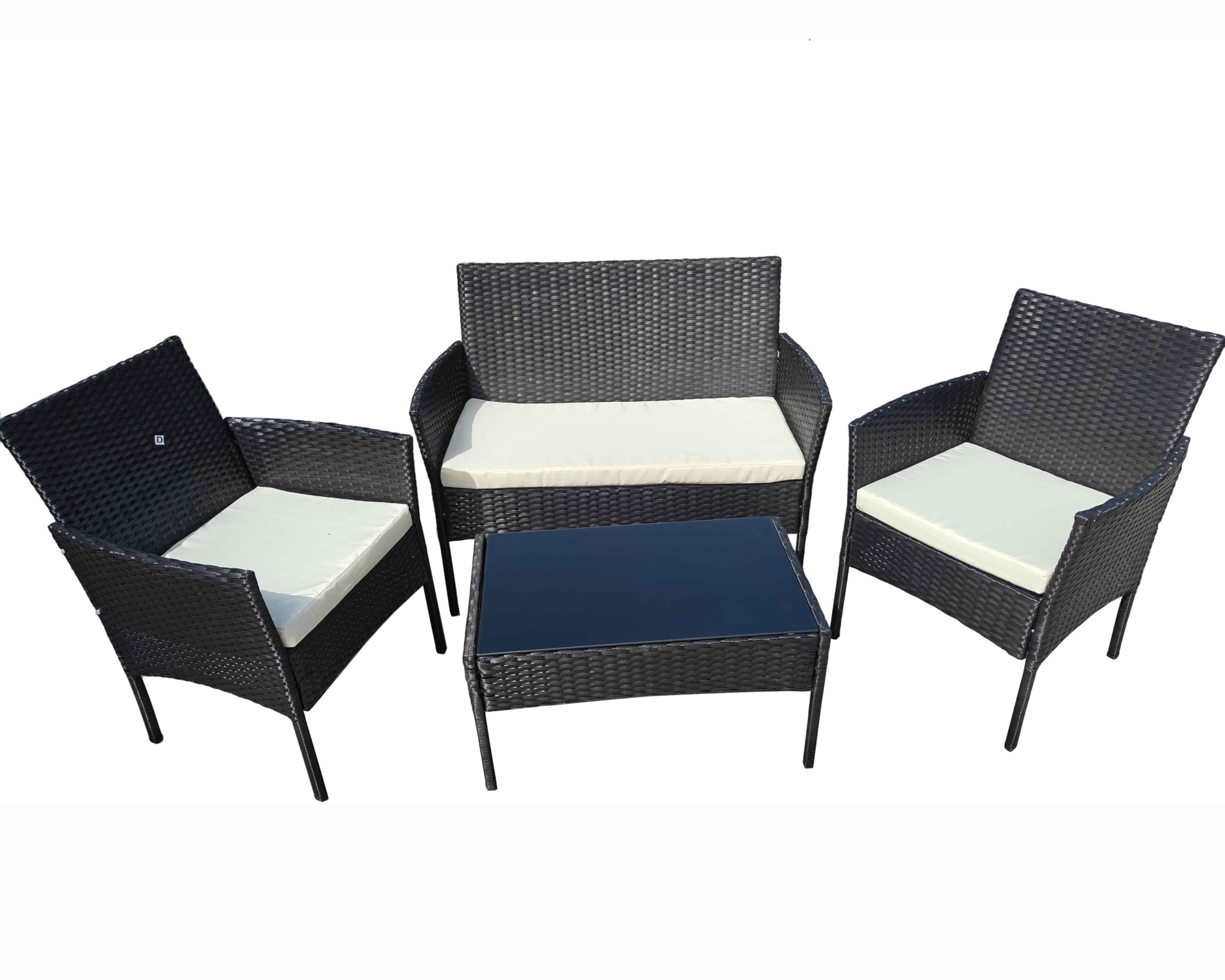 Megashopitalia Set Salotto da Esterno con Poltrone Divanetto Cuscini e Tavolino Caffè