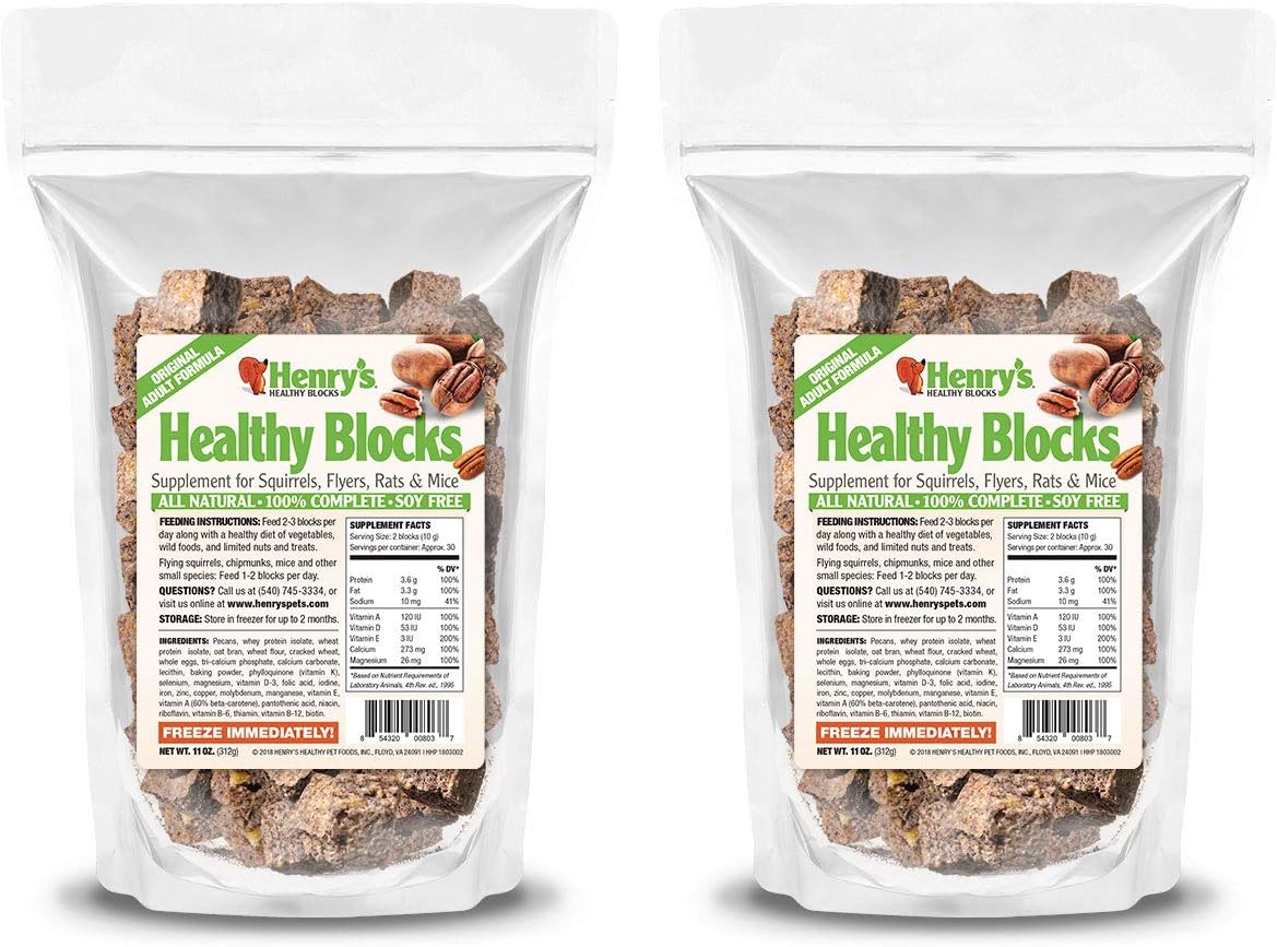Henry's Healthy Blocks Nutritionally Complete Rodent Blocks Food for Squirrels
