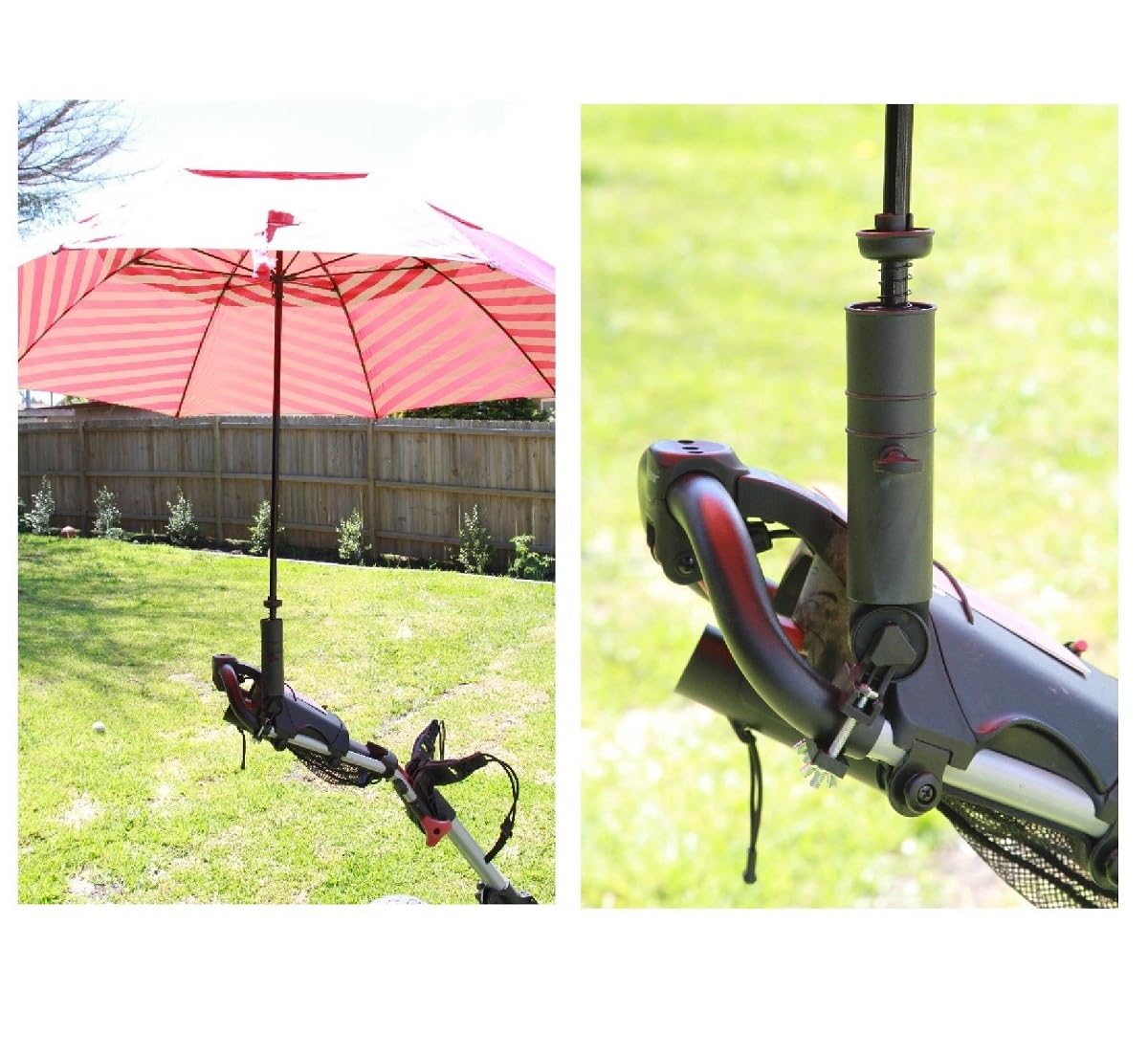 Schirmhalter Universal 180° Drehbar - Für Golfwagen, Kinderwagen & Fahrrad