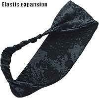 Vista 2 de Obacle Diademas para hombres y mujeres, bandas para el sudor, antideslizantes, transpirables, duraderas, para deportes al aire libre, entrenamiento