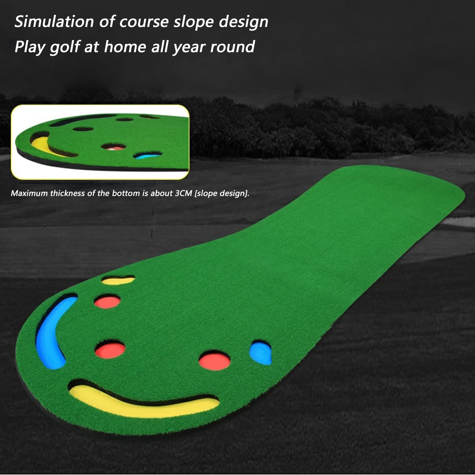 Tapete De Golf para Práctica De Golf, Tapete Grueso para Práctica En Interiores Y Exteriores, Juego De Red para Práctica De Golf