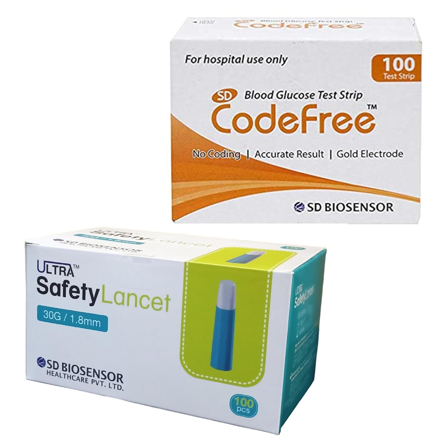 SD Biosensor Codefree Blood Glucose Test Strips with 100 Ultra Safety