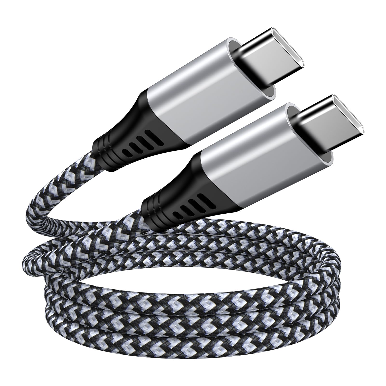 Cavo di ricarica da USB C a USB C, 3 m, 60 W, intrecciato, lungo da tipo C a tipo C, cavo di ricarica rapida per iPhone 16e/16 Pro Max/16/15 Pro/15 Plus/Samsung Galaxy S25 Edge/S24 Ultra/S23/S22/S21