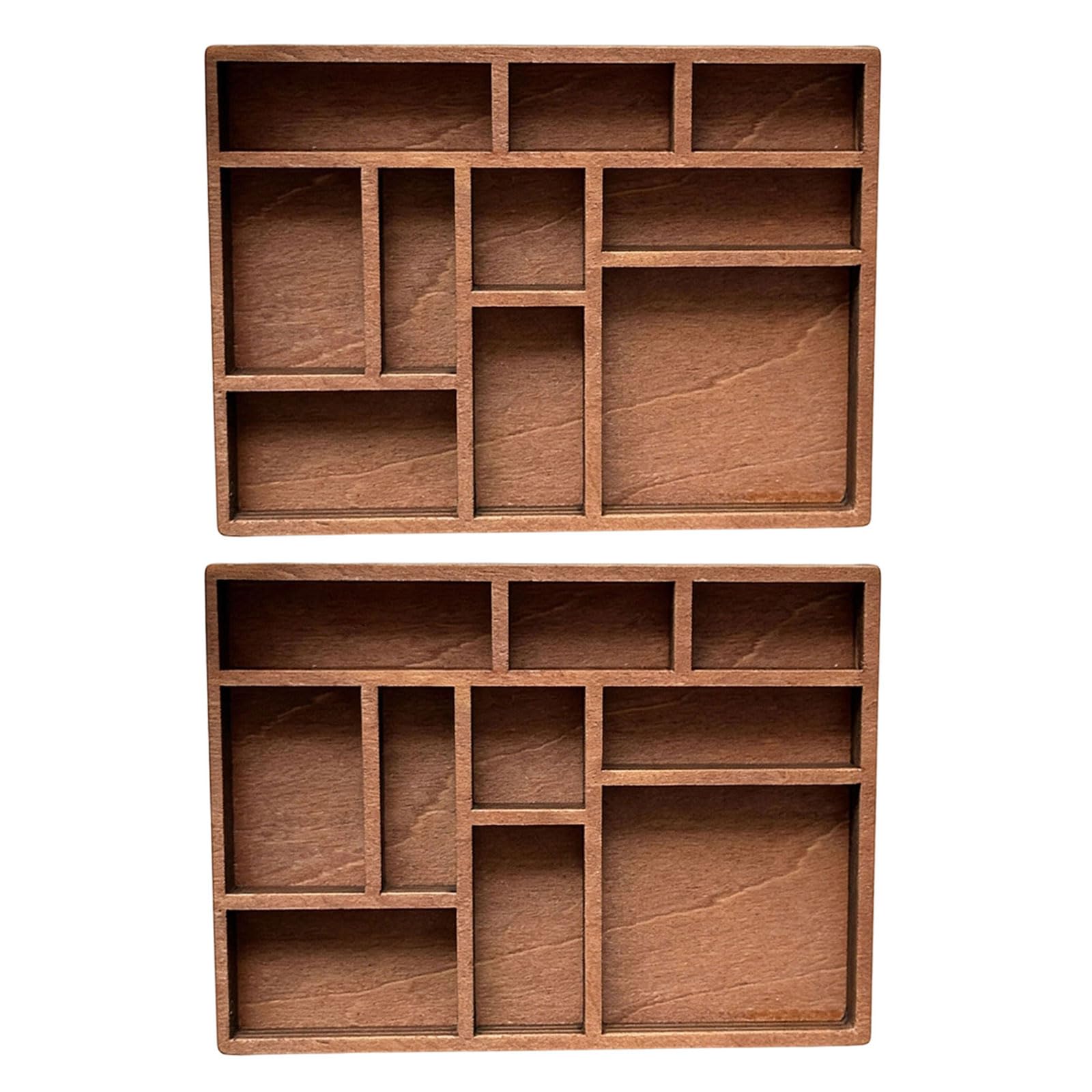 Piceioep Bucolic Wood Display Shelf Wooden Crystal Organizers Tray for Gemstones Jewelry and Collectibles with Sturdy Construction Mineral Specimens with Easy Assembly and Elegant Design