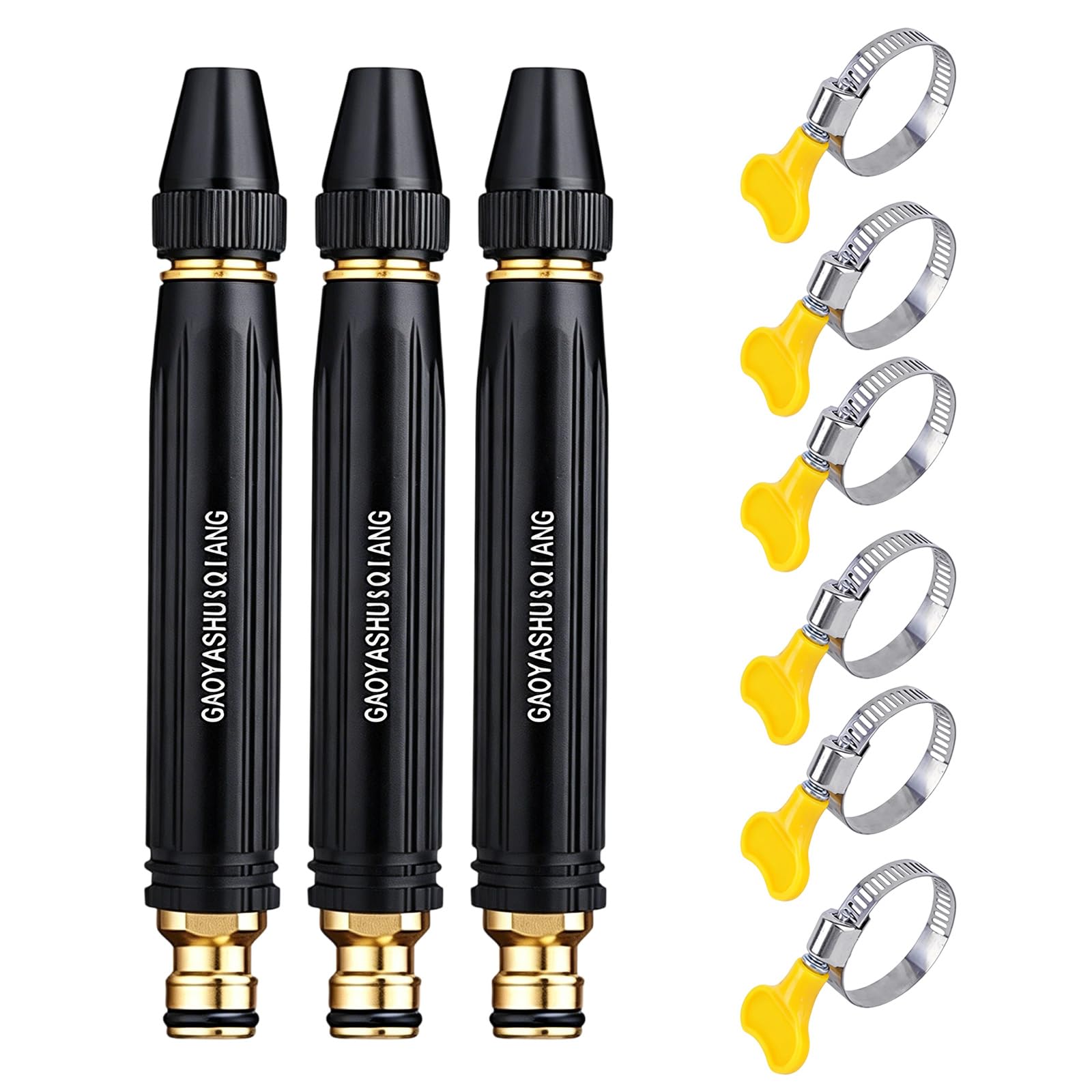 Hsioluted 3 Pack Efficient Water Tool Ergonomic Car Wash Tool Garden Hose Attachment For Quick & Thorough Car Motorcycle & Garden Cleaning Powerful Water Sprinkle Nozzle