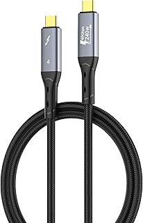 LDNIO USB-4 Cable 240W USB-C TO USB-C 40Gbps Date Transfer 8K 60Hz Or Dual 4K 60Hz-1Meter Compatible with IPhone 15/iphone 16/s22 ultra/s23 ultra/s24 ultra/s25 ultra Compatible with Laptop (Black)