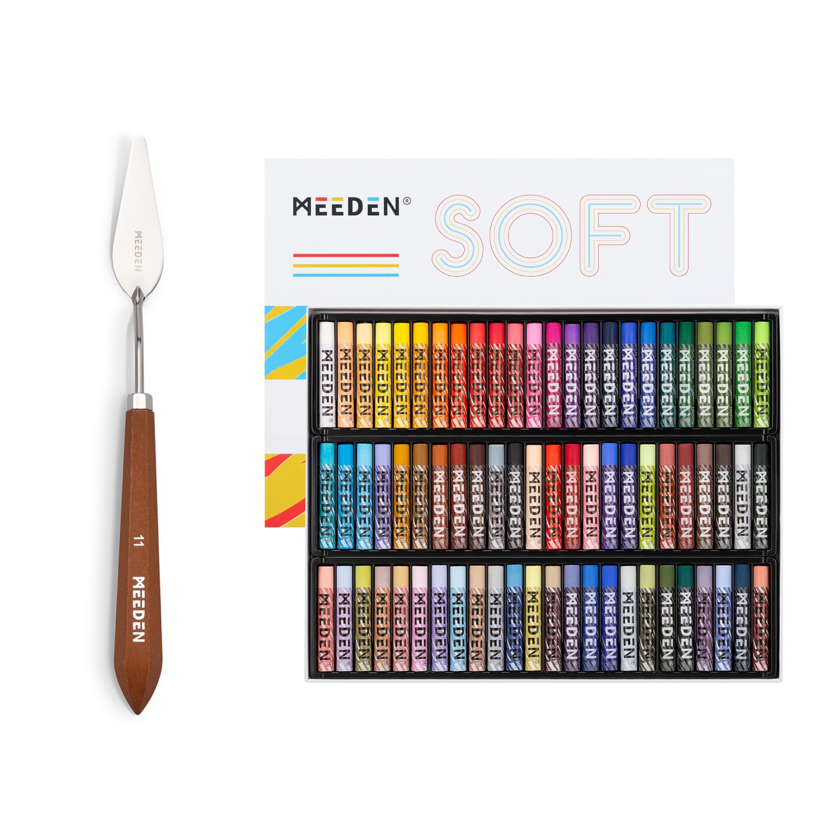 Amazon.com: MEEDEN 72 Vibrant Colors Soft Oil Pastels Set and 9.33