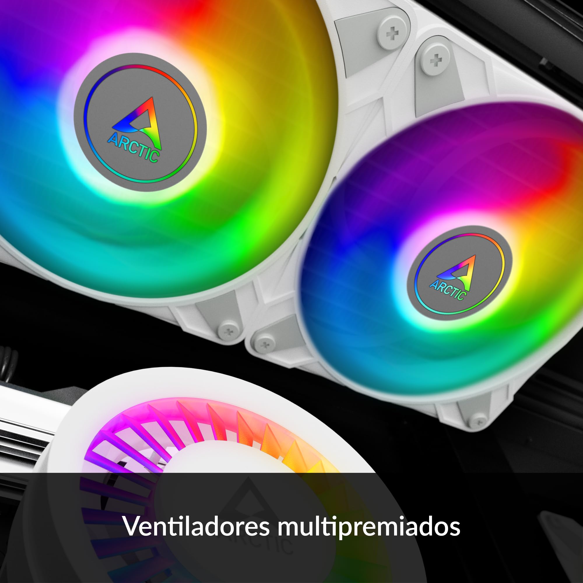 ARCTIC Liquid Freezer III 280 A-RGB (blanco) - Refrigeracion Liquida PC | AIO para CPU, Intel y AMD, Bomba eficiente controlada por PWM, Ventilador: 200–1900 rpm, LGA1851 y LGA1700 Contact Frame
