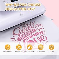 Vista 17 de HTVRONT - Rollos de vinilo termotransferible (HTV) blanco y negro, 12 pulgadas x 15 pies de vinilo de planchado para Cricut & Cameo, para camisas