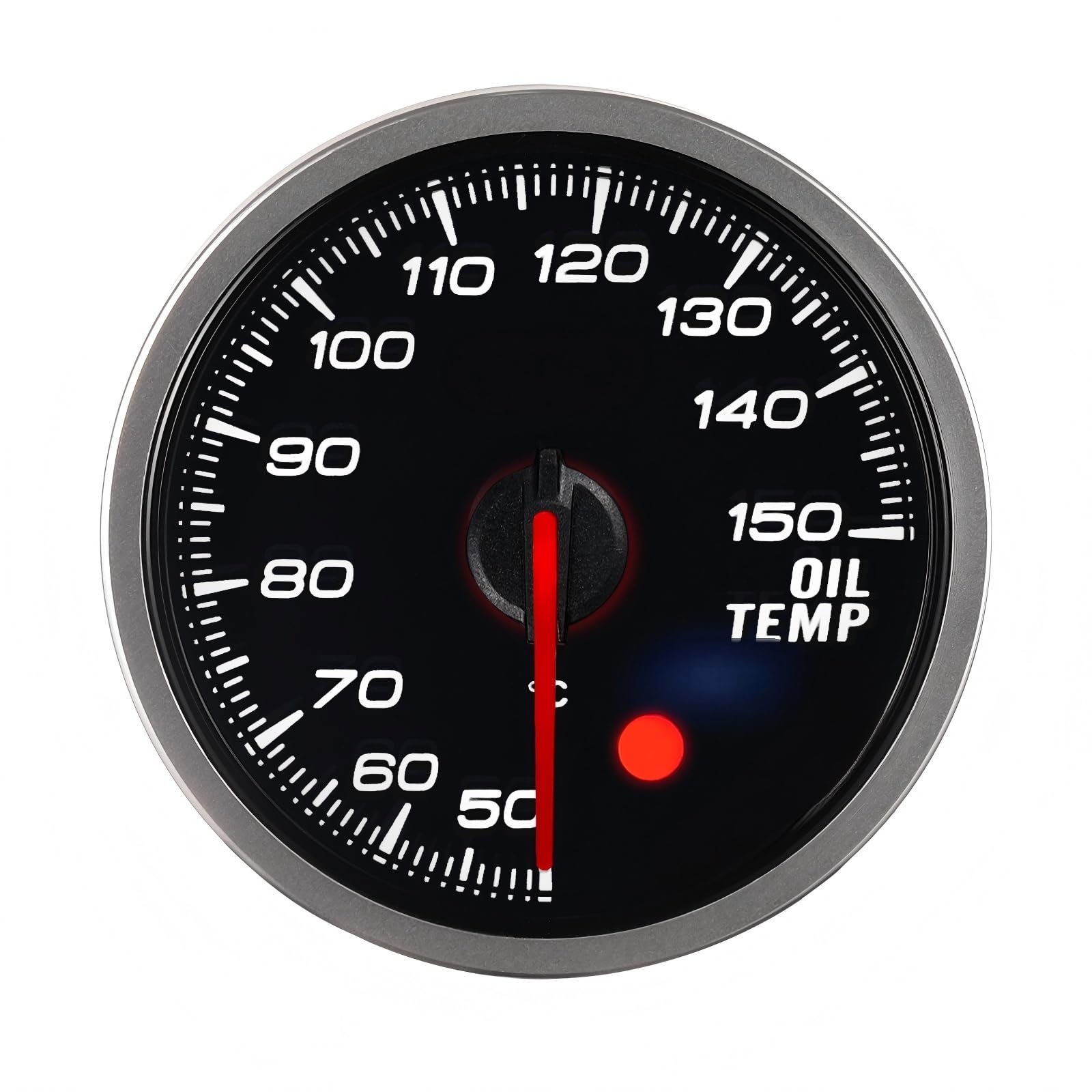 Indicador de temperatura del aceite automotriz, pantalla aguja dinámica, alta precisión 50-150 60mm Prueba