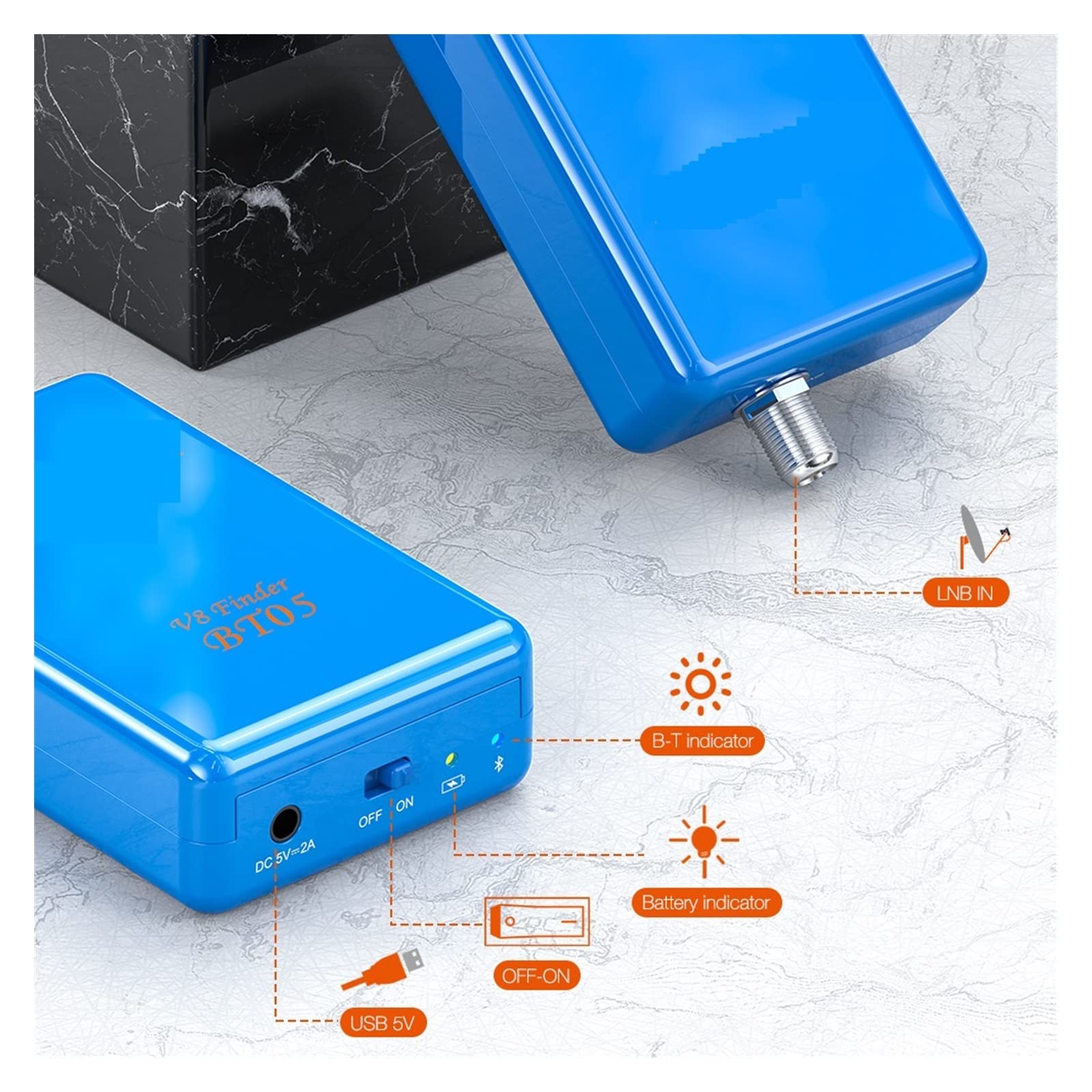 V8 Finder BT05 Satfinder DVB S2 Satellite Decodifica multi standard for digitale HD Decodificatore del ricevitore(V8 Finder BT05)