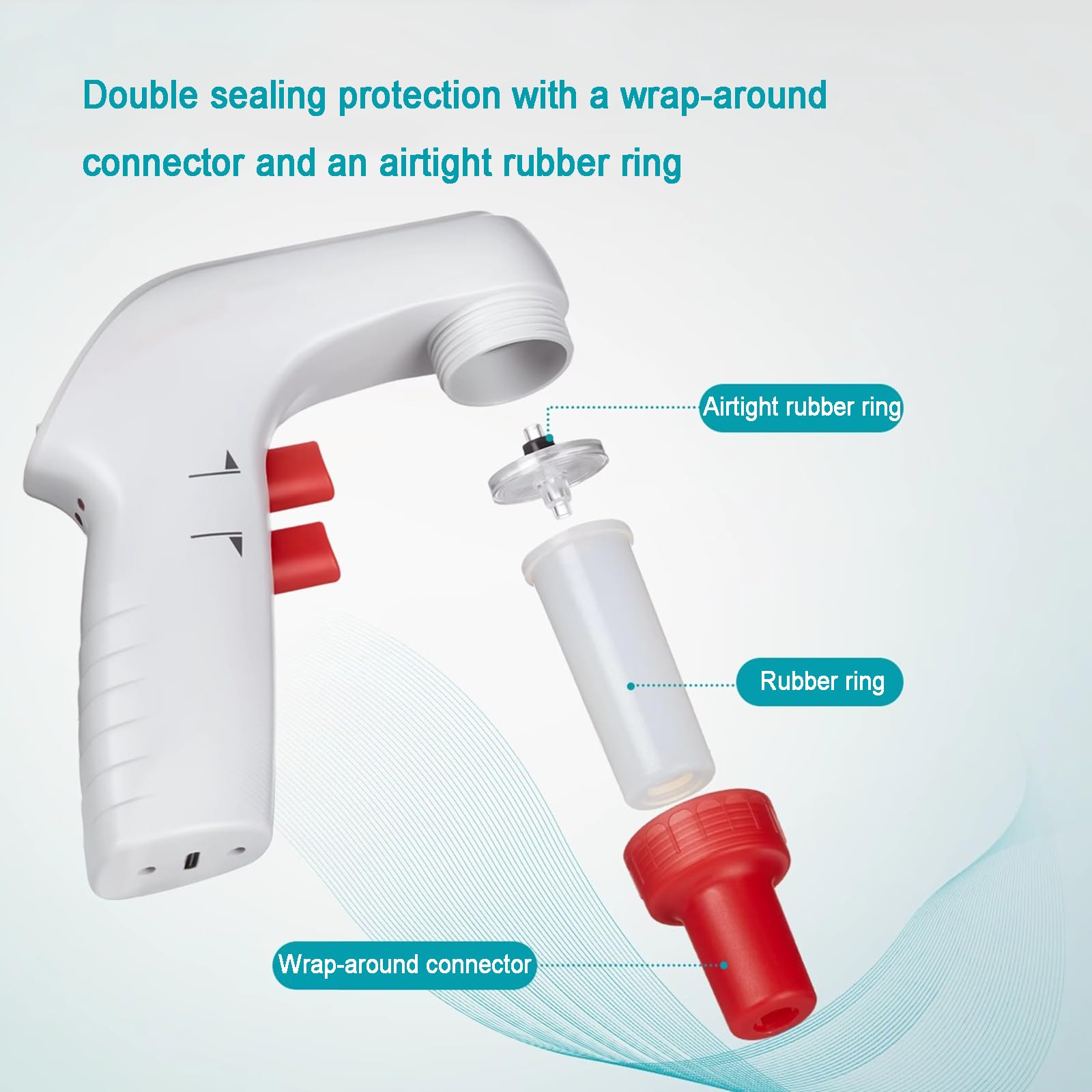 Pipettatore Elettronico da Laboratorio, Riempitore Automatico di Pipette con Supporto, capacità da 0,1 a 100 Ml, 6 velocità Regolabili, Doppia modalità di Drenaggio, Ricaricabile