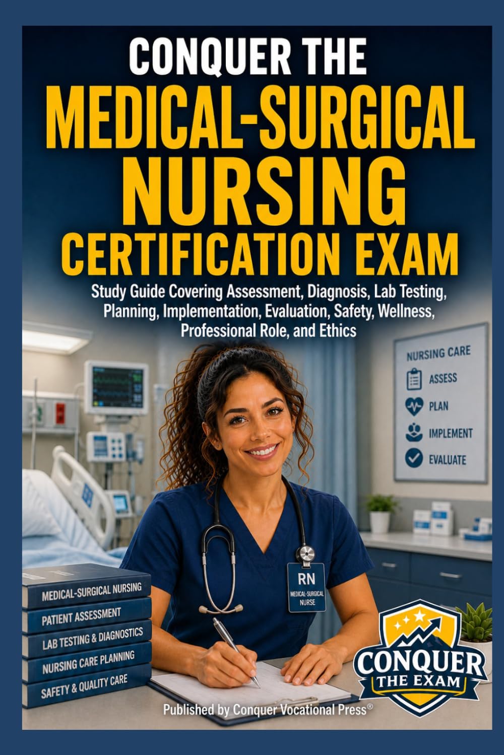 Conquer the Medical-Surgical Nursing Certification Exam: Study Guide Covering Assessment, Diagnosis, Lab Testing, Planning, Implementation, ... Role, and Ethics (Conquer the Nursing Exams)