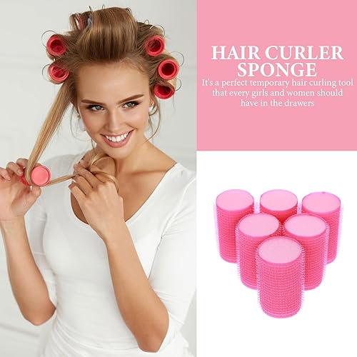 Miniatura 9 de Uonlytech 12 rodillos de espuma para el cabello, rizadores de esponja para el cabello, rodillos de autoagarre para el cabello, herramientas de