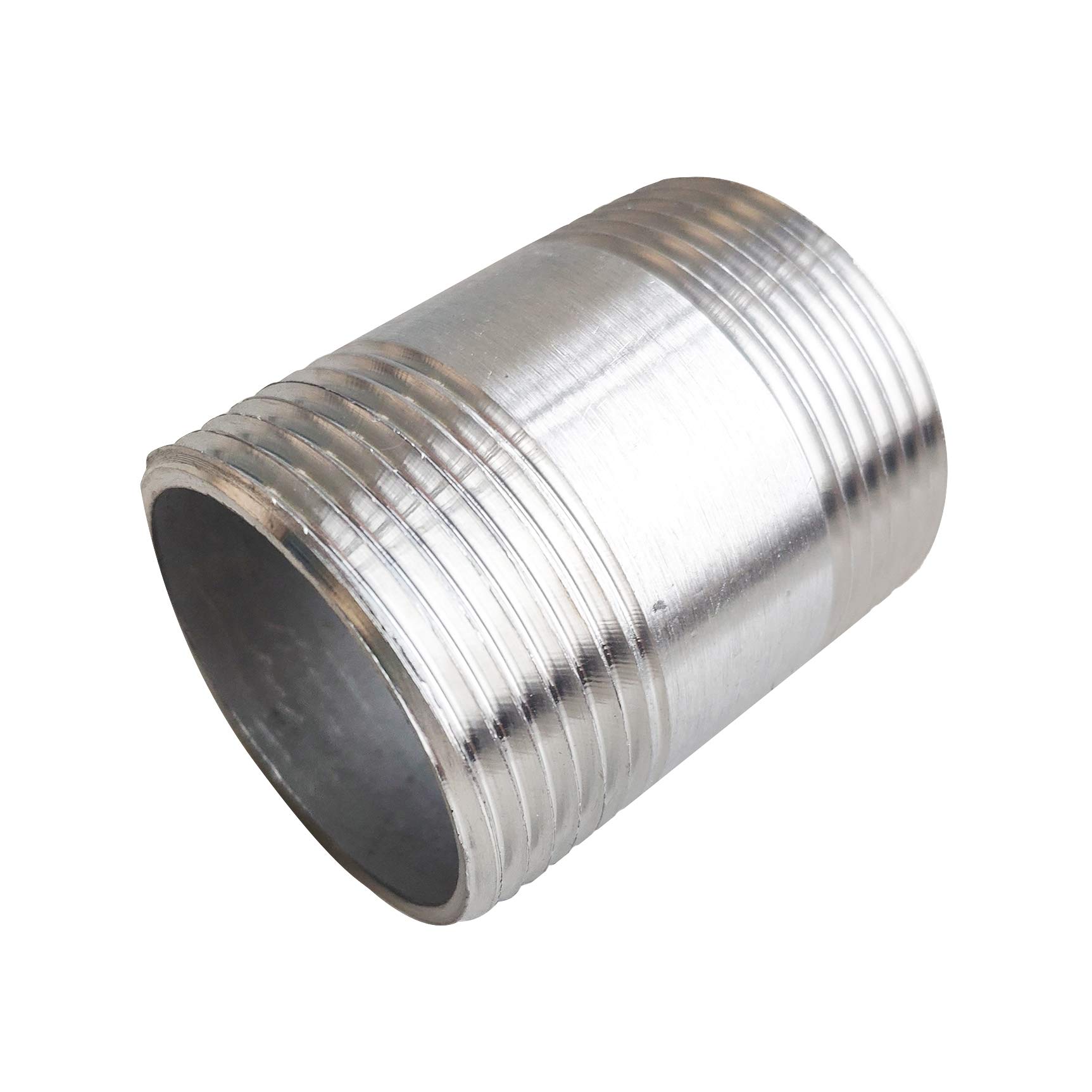 LOZOME 1" Male x 1" NPT Male Threaded Pipe Fitting, SS304 Stainless Steel Nipple Cast Pipe, 1.81" Length