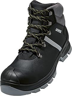 Uvex 6510241 2 Construction 6510241-Botas de Seguridad S3 (UE): 41, Color Negro, Gris, 1 par, duraderas y Resistentes Hombre