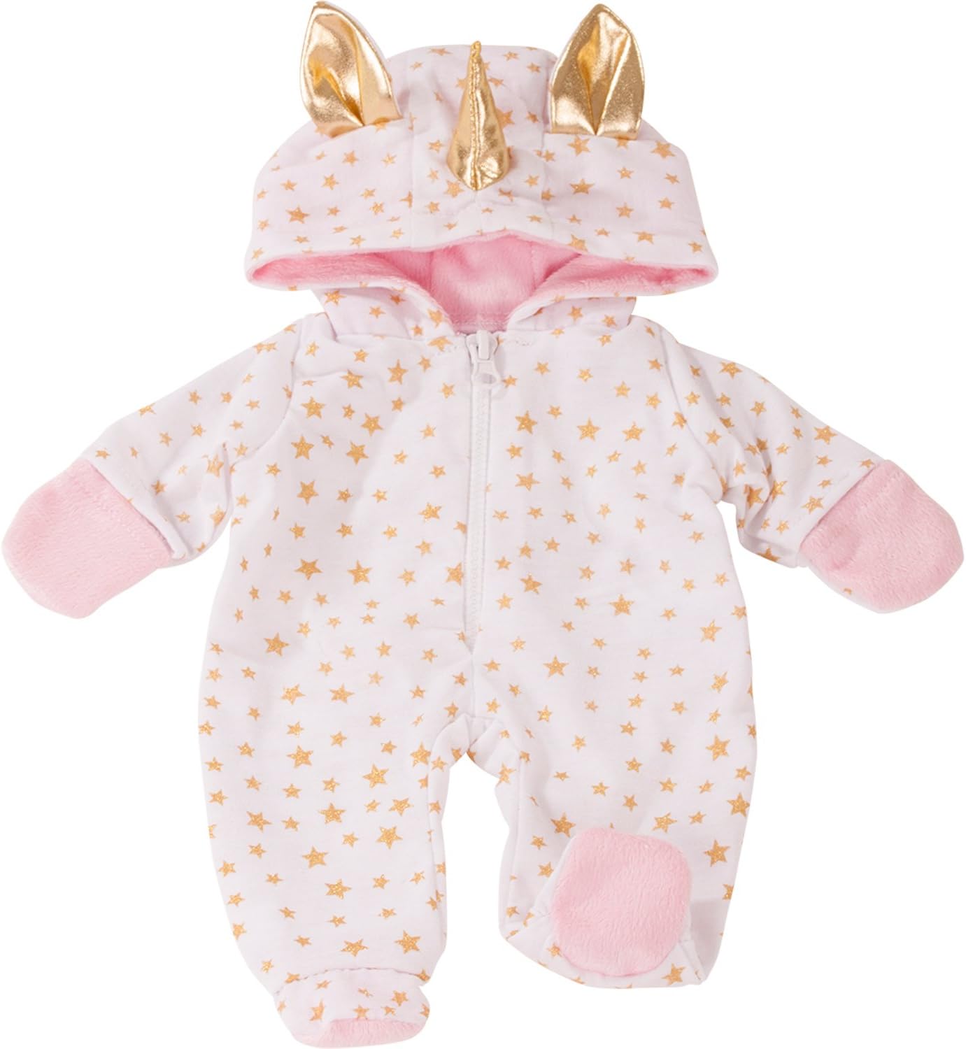 3402912 Unicorn Jumpsuit for Doll, Doll Clothes, Size S - Clothes and Accessories Set for Dolls 30-33 cm