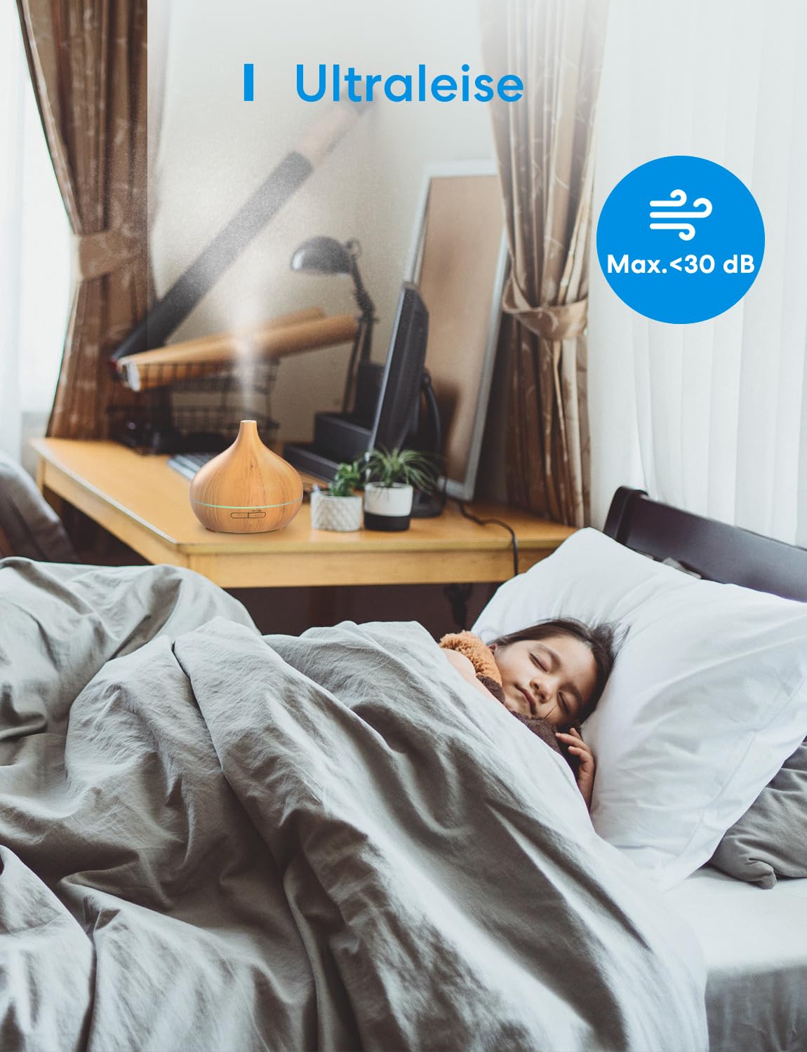 Meross Smart Aroma Diffuser mit APP Steuerung, Luftbefeuchter WLAN kompatibel mit Apple Home, Alexa und Google Home, Fernsteuerung & Sprachsteuerung, Zeitschaltuhr, 400ml