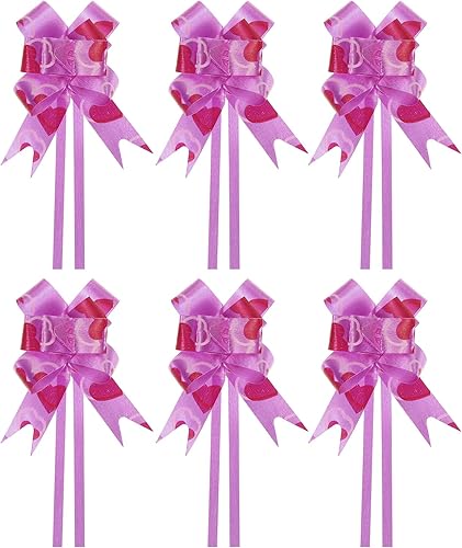 PATIKIL Lazos de regalo, 100 unidades, canastas de regalo, lazos de envoltura de regalo, diseño de corazón, lazos de regalo de Navidad, a granel