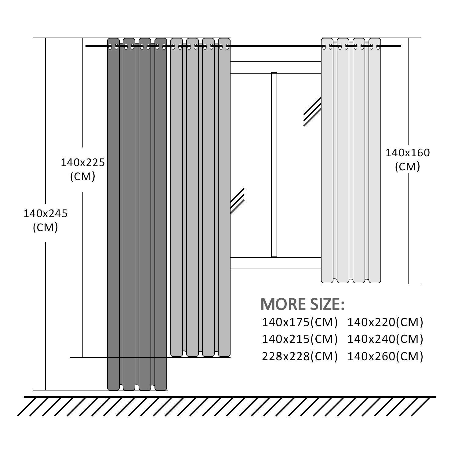 Topfinel Tende per Interni Soggiorno Camera da Letto Cameretta Bimbo Voile Semitrasparenti Righe Con Occhielli Strisce Decorativi Per Tenda Finestra Balcone Casa 2 Pannelli 140x260cm Cachi